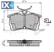 ΣΕΤ ΔΙΣΚΟΦΡΕΝΑ ΟΠΙΣΘ. HONDA  ADB3803 1JO698151B 43022S1AE02 43022S1AE03 43022S1AE04 43022S1AE30 43022S1AE50 43022SEAE01 43022SEAE10