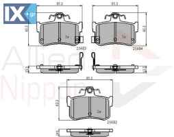 ΣΕΤ ΔΙΣΚΟΦΡΕΝΑ ΟΠΙΣΘ. MG  ADB3811 GBP90302AF GBP90323 GBP90323AF SFP10012
