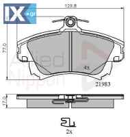 ΣΕΤ ΔΙΣΚΟΦΡΕΝΑ ΕΜΠΡ. MITSUBISHI-VOLVO  ADB3813 M850976 MR527656 MZ690339 X3511010 4544210010 30623259 306232596 30630555 30630612 30769199 307691990 307691998 30850976 308509760 308509769