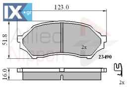 ΣΕΤ ΔΙΣΚΟΦΡΕΝΑ ΕΜΠΡ. MAZDA  ADB3817 B2YD3329Z A150192 A15019K2 BJYD3323Z BJYD3328Z BJYD333Z BJYD338Z BJYM3323Z BJYM3328Z BJYM333Z BJYM338Z