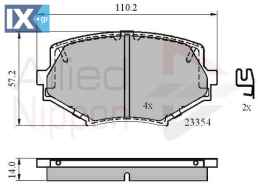 ΣΕΤ ΔΙΣΚΟΦΡΕΝΑ ΕΜΠΡ. MAZDA  ADB3820 N0Y3333Z NAY533232 NAY53323Z NAY53323ZA NAY53323ZB NAY53328Z NAY53332 NAY5333Z NAY5333ZA NAY5333ZB NAY5338Z NCY13323Z NCY1333Z NCY5333Z