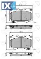 ΣΕΤ ΔΙΣΚΟΦΡΕΝΑ ΕΜΠΡ. TOYOTA  ADB3831 0446560120 0446560140 0446560150 0446560151 0446560160 0446560170 0446560190 0446560220 0446560240 0446560250 0446560340 04465YZZCM 446560120 446560140 446560150 4