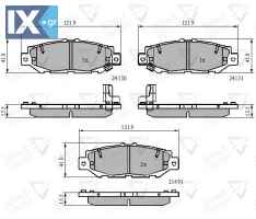 ΣΕΤ ΔΙΣΚΟΦΡΕΝΑ ΟΠΙΣΘ. LEXUS  ADB3835 446630030 449214160 449214161 0446630050 0449224060