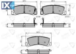 ΣΕΤ ΔΙΣΚΟΦΡΕΝΑ ΟΠΙΣΘ. TOYOTA  ADB3839 04466YZZC5 446532010 446612010 446612020 446612031 446612040 446612070 446612110 446617040 446620020 446620070 446622030 446632010 446633010 449212040 449212041 4