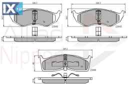 ΣΕΤ ΔΙΣΚΟΦΡΕΝΑ ΕΜΠΡ. CHRYSLER  ADB3850 0101889S 04897664AA 04897665AA 05010034AA 05010034AB 05011743AA 05014438AA 05014527AA 05018595AA 05086167AA 4728124 4762682 4773264 4882106 4882107 5014527AA K05