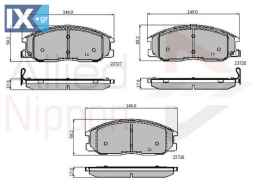 ΣΕΤ ΔΙΣΚΟΦΡΕΝΑ ΕΜΠΡ. HYUNDAI  ADB3902 41060MB225 41060MB625 D1060MB20C 5810139A60 581013BA02 5810147A00 58101H1A80 581013FA10 4813A21100