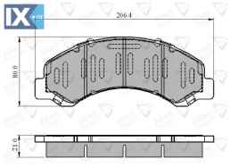 ΣΕΤ ΔΙΣΚΟΦΡΕΝΑ ΕΜΠΡ. ISUZU  ADB3919 8971686340 AKNS208HEF