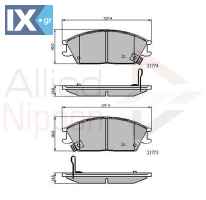 ΣΕΤ ΔΙΣΚΟΦΡΕΝΑ ΕΜΠΡ. HYUNDAI  ADB3922 45022SA6600 45022SA6N50 581011CA10 5810122A00 5810122A10 5810124A00 5810124B00 5810124C00 5810125A10 5810128A10 5810132300 5810132310 5810132B00 5820228A00