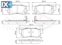 ΣΕΤ ΔΙΣΚΟΦΡΕΝΑ ΟΠΙΣΘ. HYUNDAI-KIA  ADB3935 4841321B10 5830217A00 583021CA10 583021FA50 5830226A00 5830226A20 5830226A30 583022EA00 583022EA30 583022HA00 5830234A10 5830238A10 5830238A20 5830238A30 583