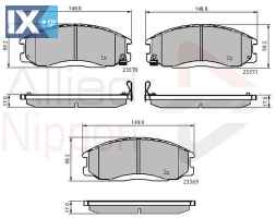 ΣΕΤ ΔΙΣΚΟΦΡΕΝΑ ΕΜΠΡ. HYUNDAI  ADB3938 0K52Y3523Z 48130091A0 5810126A10 5810126A20 5810126A30 5810139A20 5810139A40 581013AA10 581013AA20 581014AA26 4813008260 4813008BA0 48130090A1 48130091A0