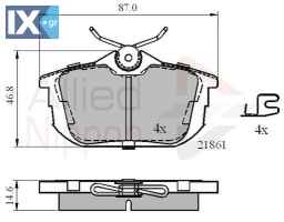 ΣΕΤ ΔΙΣΚΟΦΡΕΝΑ ΟΠΙΣΘ. MITSUBISHI-SMART  ADB3945 PW890084 M620770 M850978 MB850978 MN125772 MR850978 MZ690345 X3516005 4544201020 A4544201020 30620770 306207700 306207705 30623264 306232646 30630556 30