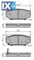 ΣΕΤ ΔΙΣΚΟΦΡΕΝΑ ΕΜΠΡ. SUZUKI  ADB3998 5581057K01 5581063J00 5581063J01