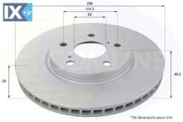ΕΠΙΧΡΙΣΜΕΝΗ ΔΙΣΚΟΠΛΑΚΑ ΕΜΠΡΟΣΘ.LEXUS  ADC01138V 4351230310 4351230310