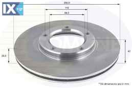 ΕΠΙΧΡΙΣΜΕΝΗ ΔΙΣΚΟΠΛΑΚΑ ΕΜΠΡΟΣΘ.TOYOTA  ADC0142V 4351226040 4351226070 4351226090 4351235180 4351235260 J4351235170 J4351235180