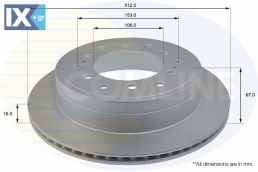 ΕΠΙΧΡΙΣΜΕΝΗ ΔΙΣΚΟΠΛΑΚΑ ΟΠΙΣΘ. TOYOTA  ADC0185V 4243160130 4243160190 4243160200 4243160201 4243160270