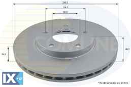 ΕΠΙΧΡΙΣΜΕΝΗ ΔΙΣΚΟΠΛΑΚΑ ΕΜΠΡΟΣΘ.NISSAN  ADC0260V 402063Y502 402063Y503 402064U101 402064U103 402064U105 402064U107