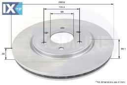 ΕΠΙΧΡΙΣΜΕΝΗ ΔΙΣΚΟΠΛΑΚΑ ΕΜΠΡΟΣΘ.NISSAN  ADC0270V 40206EB300