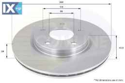 ΕΠΙΧΡΙΣΜΕΝΗ ΔΙΣΚΟΠΛΑΚΑ ΕΜΠΡΟΣΘ.NISSAN  ADC0277V 402061KA2A 402061KA3A 402061KA3B