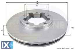 ΕΠΙΧΡΙΣΜΕΝΗ ΔΙΣΚΟΠΛΑΚΑ ΕΜΠΡΟΣΘ. NISSAN  ADC0280V 40206LC60A 40206MB600 5001871213