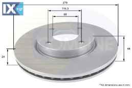 ΔΙΣΚΟΠΛΑΚΑ ΕΜΠΡΟΣΘ.NISSAN  ADC0284V 40206EM10A 40206ZW90A