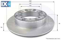 ΔΙΣΚΟΠΛΑΚΑ ΟΠΙΣΘ. NISSAN  ADC0287V 432069X100 432079X100