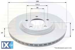 ΕΠΙΧΡΙΣΜΕΝΗ ΔΙΣΚΟΠΛΑΚΑ ΕΜΠΡΟΣΘ.NISSAN  ADC0293V 402061KC2A 402061KC3A