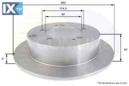 ΔΙΣΚΟΠΛΑΚΑ ΟΠΙΣΘ. MITSUBISHI  ADC0368 MR493489