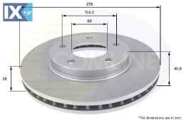 ΔΙΣΚΟΠΛΑΚΑ ΕΜΠΡ. MITSUBISHI - DODGE  ADC0381V 4615A115 MN116329 MN116330