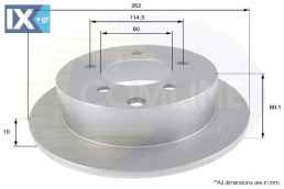 ΔΙΣΚΟΠΛΑΚΑ ΟΠΙΣΘ. MITSUBISHI  ADC0382 4615A119 4615A194 MN116332
