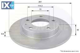 ΔΙΣΚΟΠΛΑΚΑ ΟΠΙΣΘ. MAZDA  ADC0421 GA5Y26251A GA5Y26251C GTYF26251A G0YN2651 G0YN2651A GA3Y2651 GA4Y2651 GA5Y2651 GA5Y2651B GA7Y2651 GA8Y2651 GJ252651A GJ552651 GJ552651A GJ552651B GTYF2651 GTYF2651B GT