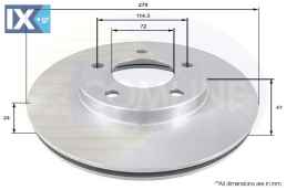 ΔΙΣΚΟΠΛΑΚΑ ΕΜΠΡΟΣΘ.MAZDA-FORD  ADC0442V EC023325XA EF9Y3325X 3L8Z115CA E100335XA EC02335X YL8Z115BA 4096352 4360107 4454777 4564296 4668068 5L8Z1125BA