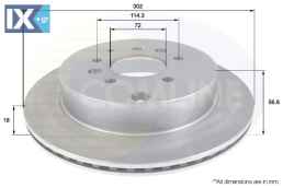 ΔΙΣΚΟΠΛΑΚΑ ΟΠΙΣΘ. MAZDA  ADC0458V L20626251B L2062651 L2062651C L5282651