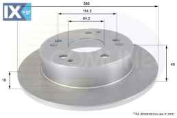ΔΙΣΚΟΠΛΑΚΑ ΟΠΙΣΘ. HONDA  ADC0542 42510S5TE00