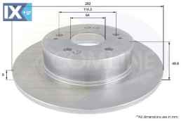 ΔΙΣΚΟΠΛΑΚΑ ΟΠΙΣΘ. HONDA  ADC0559 42510TA0A00 42510TA0A01 42510TVAA00