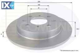 ΕΠΙΧΡΙΣΜΕΝΗ ΔΙΣΚΟΠΛΑΚΑ ΟΠΙΣΘ. HONDA  ADC0573 42510TF0000 42510TG0T00 42510TG5H00