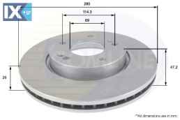 ΕΠΙΧΡΙΣΜΕΝΗ ΔΙΣΚΟΠΛΑΚΑ ΕΜΠΡ. HYUNDAI - K  ADC1098V 517121H000 517121H100 517122K100 517121H000 517121M000 517122K100