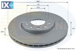 ΕΠΙΧΡΙΣΜΕΝΗ ΔΙΣΚΟΠΛΑΚΑ ΕΜΠΡΟΣΘ.OPEL-SAAB  ADC1108V 569003 93171497 569003 93171497 46844071 51819733 9156807