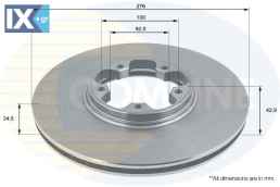 ΕΠΙΧΡΙΣΜΕΝΗ ΔΙΣΚΟΠΛΑΚΑ ΕΜΠΡΟΣΘ.FORD  ADC1214V 1456667 1473008 1520371 1568654 1C1W1125AA 1C1W1125AB 4041427 4395257 K1W1125AA