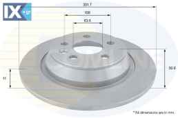ΕΠΙΧΡΙΣΜΕΝΗ ΔΙΣΚΟΠΛΑΚΑ ΟΠΙΣΘ. FORD-VOLVO  ADC1240 1379931 1385590 1405500 1864280 1877765 6G912A315BA 6G912A315BB LR027123