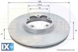 ΕΠΙΧΡΙΣΜΕΝΗ ΔΙΣΚΟΠΛΑΚΑ ΕΜΠΡΟΣΘ. FORD  ADC1266V 1812200 1822205 BK311125AB BK311125AC