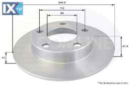 ΔΙΣΚΟΠΛΑΚΑ ΟΠΙΣΘ. VW  ADC1437 8D0615601A 8E0615601A 8D0615601A 8E0615601A