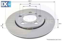 ΕΠΙΧΡΙΣΜΕΝΗ ΔΙΣΚΟΠΛΑΚΑ ΕΜΠΡΟΣΘ.VW-SKODA  ADC1461V 6Q0615301 6Q0615301A 6Q0615301 6Q0615301A