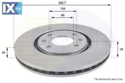 ΕΠΙΧΡΙΣΜΕΝΗ ΔΙΣΚΟΠΛΑΚΑ ΕΜΠΡΟΣΘ.CITROEN-P  ADC1509V 1606400380 4246L8 4246N0 4246R7 4249J1 E169005 1606400380 4246L8 4246N0 4246R7 4249J1 E169005