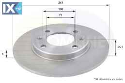 ΕΠΙΧΡΙΣΜΕΝΗ ΔΙΣΚΟΠΛΑΚΑ ΟΠΙΣΘ. CITROEN-PE  ADC1512 4246G6 4249F5 95661749 96012770 E169115 169115 4246G6 4249F5 95661749 96012770 E169115