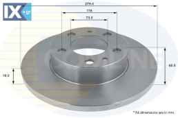 ΕΠΙΧΡΙΣΜΕΝΗ ΔΙΣΚΟΠΛΑΚΑ ΕΜΠΡΟΣΘ. PEUGEOT  ADC1534 1606308980 4246J8 4246J9 4249C9 4249H6 E169015 1606308980 4246J8 4246J9 4249C9 4249H6 E169015 1300500080 71738910 71772543