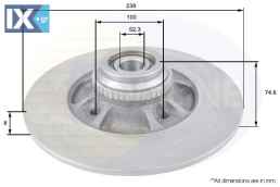 ΕΠΙΧΡΙΣΜΕΝΗ ΔΙΣΚΟΠΛΑΚΑ ΟΠΙΣΘ. RENAULT  ADC1562 7700780077 7700780078 7700780087 7700829553 7701204293 7701204294 7701204523 7701204901 7701208054