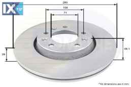 ΕΠΙΧΡΙΣΜΕΝΗ ΔΙΣΚΟΠΛΑΚΑ ΕΜΠΡΟΣΘ.CITROEN-F  ADC1580V 424920 424987 4249J9 424920 424921 424987 4249J9 424920 9404249878 9467548387