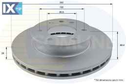 ΕΠΙΧΡΙΣΜΕΝΗ ΔΙΣΚΟΠΛΑΚΑ ΕΜΠΡΟΣΘ.MERCEDES  ADC1640V 9064210012 9064210112 9064210212 A9064210012 A9064210112 A9064210212 A9074210100 2E0615301