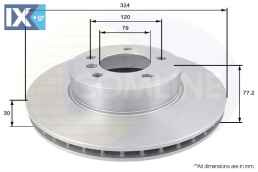 ΕΠΙΧΡΙΣΜΕΝΗ ΔΙΣΚΟΠΛΑΚΑ ΕΜΠΡΟΣΘ.BMW  ADC1738V 34116753221 34116767269 34116864905 34116864906