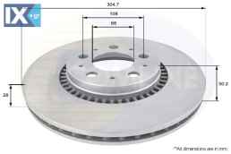 ΕΠΙΧΡΙΣΜΕΝΗ ΔΙΣΚΟΠΛΑΚΑ ΕΜΠΡΟΣΘ.VOLVO  ADC1908V 272404 2724045 274170 2741700 31262707 31400740